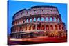 A View of the Flavian Amphitheatre or Coliseum at Sunset in Rome, Italy-nito-Stretched Canvas