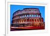 A View of the Flavian Amphitheatre or Coliseum at Sunset in Rome, Italy-nito-Framed Premium Photographic Print