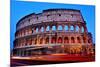 A View of the Flavian Amphitheatre or Coliseum at Sunset in Rome, Italy-nito-Mounted Premium Photographic Print