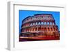 A View of the Flavian Amphitheatre or Coliseum at Sunset in Rome, Italy-nito-Framed Photographic Print