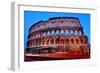 A View of the Flavian Amphitheatre or Coliseum at Sunset in Rome, Italy-nito-Framed Photographic Print