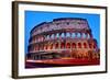 A View of the Flavian Amphitheatre or Coliseum at Sunset in Rome, Italy-nito-Framed Photographic Print