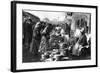 A View of the Flea Market at the Entrance of St Ouen, Paris, 1931-Ernest Flammarion-Framed Giclee Print