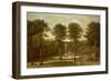 A View of the Fountain Pond at Hackfall, with the Banqueting House Beyond-Balthasar Nebot-Framed Giclee Print