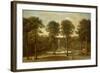 A View of the Fountain Pond at Hackfall, with the Banqueting House Beyond-Balthasar Nebot-Framed Giclee Print