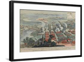 A View of the Glorious Action of Dettingen, 16th-27th June 1743, Engraved by I. Pano, Published…-F. Daremberg-Framed Giclee Print