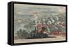 A View of the Glorious Action of Dettingen, 16th-27th June 1743, Engraved by I. Pano, Published…-F. Daremberg-Framed Stretched Canvas