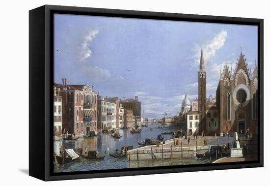 A View of the Grand Canal, Venice, from Santa Maria della Carita to the Bacino di San Marco-William James-Framed Stretched Canvas