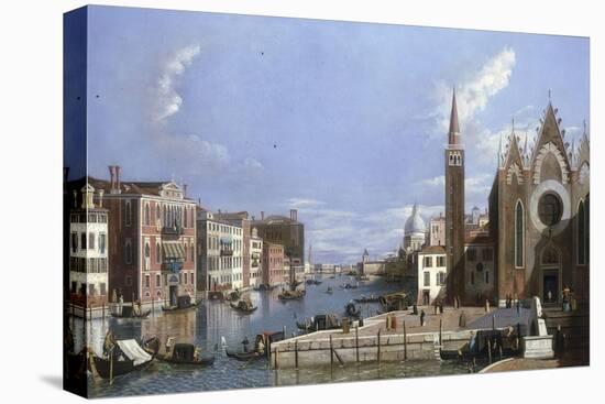 A View of the Grand Canal, Venice, from Santa Maria della Carita to the Bacino di San Marco-William James-Stretched Canvas