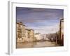 A View of the Grand Canal Venice, from the Palazzo Bernardo Looking Towards the Rialto Bridge-Richard Parkes Bonington-Framed Giclee Print