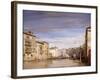 A View of the Grand Canal Venice, from the Palazzo Bernardo Looking Towards the Rialto Bridge-Richard Parkes Bonington-Framed Giclee Print