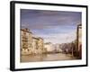 A View of the Grand Canal Venice, from the Palazzo Bernardo Looking Towards the Rialto Bridge-Richard Parkes Bonington-Framed Giclee Print