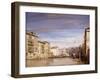 A View of the Grand Canal Venice, from the Palazzo Bernardo Looking Towards the Rialto Bridge-Richard Parkes Bonington-Framed Giclee Print