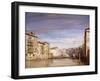 A View of the Grand Canal Venice, from the Palazzo Bernardo Looking Towards the Rialto Bridge-Richard Parkes Bonington-Framed Giclee Print