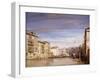 A View of the Grand Canal Venice, from the Palazzo Bernardo Looking Towards the Rialto Bridge-Richard Parkes Bonington-Framed Giclee Print