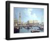 A View of the Grand Canal-Canaletto-Framed Premium Giclee Print