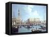 A View of the Grand Canal-Canaletto-Framed Stretched Canvas