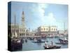 A View of the Grand Canal-Canaletto-Stretched Canvas