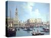 A View of the Grand Canal-Canaletto-Stretched Canvas