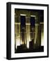 A View of the Great Hypostyle Hall and Papyrus Columns Seen at Night, Temple of Amun-null-Framed Photographic Print