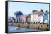 A View of the Harbour at Aberaeron, Ceredigion, Wales, United Kingdom, Europe-Graham Lawrence-Framed Stretched Canvas