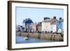 A View of the Harbour at Aberaeron, Ceredigion, Wales, United Kingdom, Europe-Graham Lawrence-Framed Photographic Print