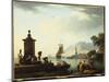 A View of the Harbour at Genoa, 1773-Claude Joseph Vernet-Mounted Giclee Print