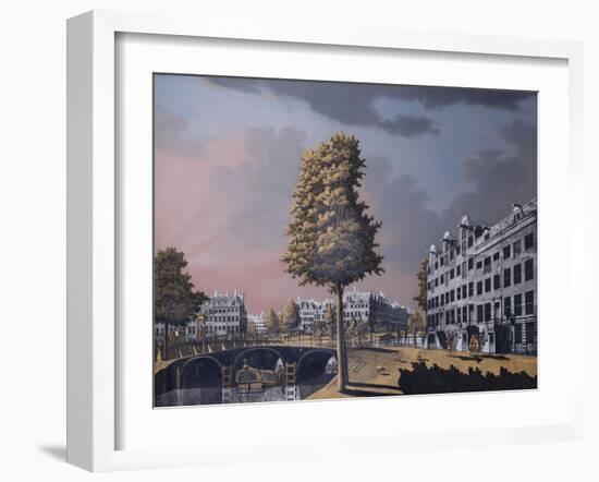 A View of the Herengracht Overlooking Binnenamstel and the Nieuwe Herengracht-Jonas Zeuner-Framed Giclee Print