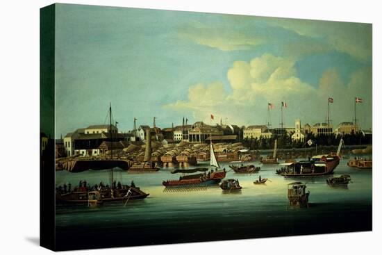 A View of the Hongs-George Chinnery-Stretched Canvas