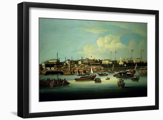 A View of the Hongs-George Chinnery-Framed Giclee Print