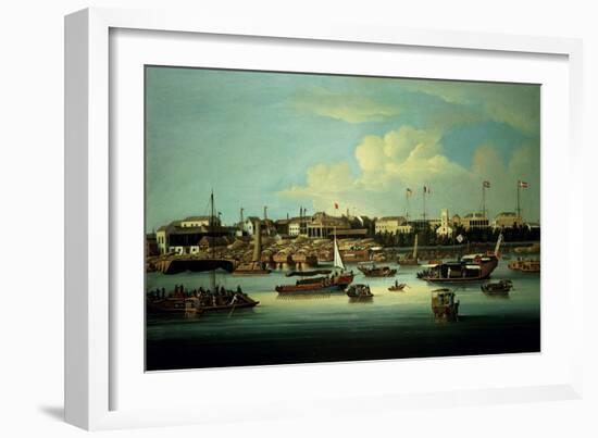 A View of the Hongs-George Chinnery-Framed Giclee Print