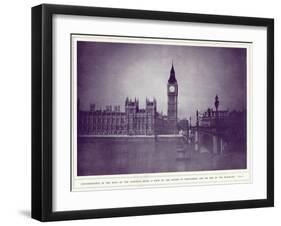 A View of the Houses of Parliament and Big Ben in the Rays of the Hunter's Moon, During the…-English Photographer-Framed Giclee Print