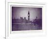 A View of the Houses of Parliament and Big Ben in the Rays of the Hunter's Moon, During the…-English Photographer-Framed Giclee Print