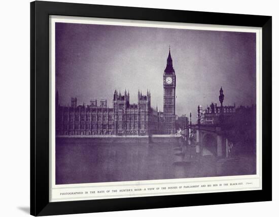 A View of the Houses of Parliament and Big Ben in the Rays of the Hunter's Moon, During the…-English Photographer-Framed Giclee Print