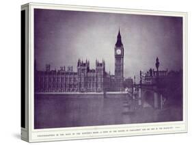 A View of the Houses of Parliament and Big Ben in the Rays of the Hunter's Moon, During the…-English Photographer-Stretched Canvas