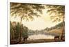 A View of the Lake and Ruins of the Abbey at Painshill, Surrey-G. Barrett-Framed Giclee Print