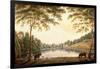 A View of the Lake and Ruins of the Abbey at Painshill, Surrey-G. Barrett-Framed Giclee Print