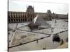 A View of the Louvre Pyramid, and the Southern Wing of the Louvre Building-null-Stretched Canvas