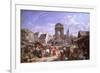 A View of the Market and Fountain of the Innocents, Paris, 1823-John James Chalon-Framed Giclee Print