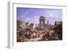 A View of the Market and Fountain of the Innocents, Paris, 1823-John James Chalon-Framed Giclee Print