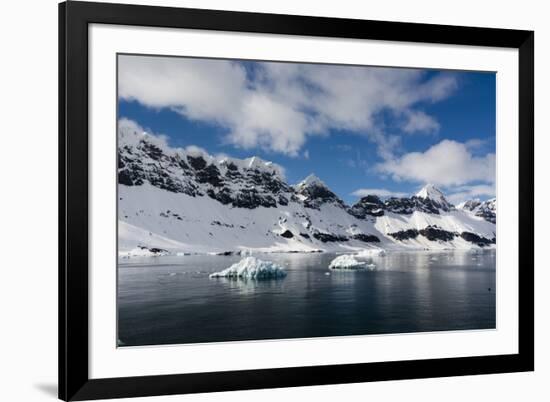 A view of the mountain peaks of Burgerbukta.-Sergio Pitamitz-Framed Photographic Print