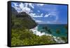 A View of the Na Pali Coast from the Kalalau Trail-Andrew Shoemaker-Framed Stretched Canvas