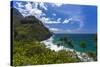 A View of the Na Pali Coast from the Kalalau Trail-Andrew Shoemaker-Stretched Canvas