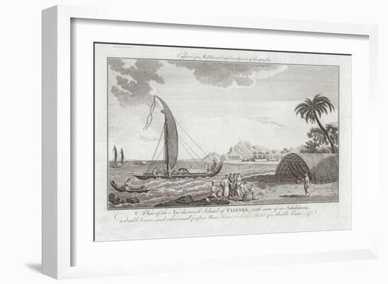 A View of the New Discovered Island of Ulieta with Some of the Inhabitants-Sydney Parkinson-Framed Giclee Print