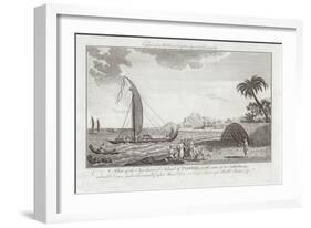 A View of the New Discovered Island of Ulieta with Some of the Inhabitants-Sydney Parkinson-Framed Giclee Print