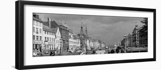 A View of the Nyhavn Canal Harbor in the City of Copenhagen-John Phillips-Framed Premium Photographic Print