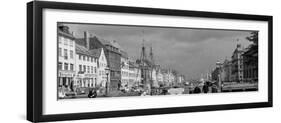 A View of the Nyhavn Canal Harbor in the City of Copenhagen-John Phillips-Framed Premium Photographic Print