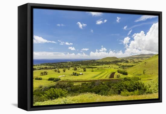 A View of the Outskirts of Hanga Roa, Rapa Nui National Park, Easter Island (Isla De Pascua)-Michael Nolan-Framed Stretched Canvas