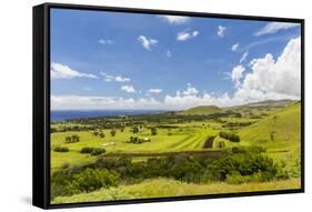 A View of the Outskirts of Hanga Roa, Rapa Nui National Park, Easter Island (Isla De Pascua)-Michael Nolan-Framed Stretched Canvas