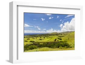 A View of the Outskirts of Hanga Roa, Rapa Nui National Park, Easter Island (Isla De Pascua)-Michael Nolan-Framed Photographic Print